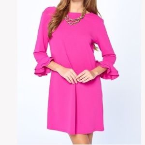 Built by Dreamers Hot Pink 3/4 Sleeve Shift Dress
